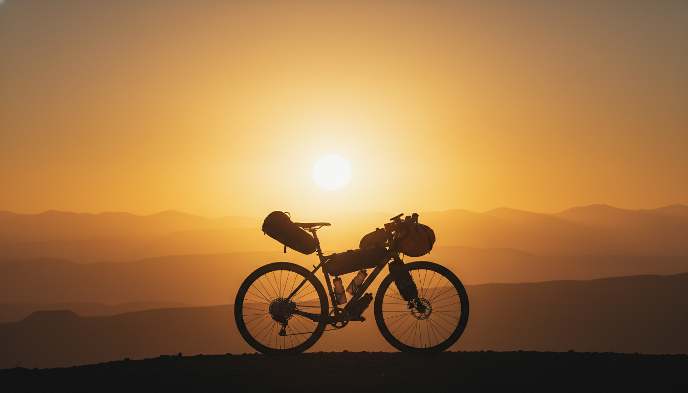 BIPAK bikepacking adventure — piste de montagne
